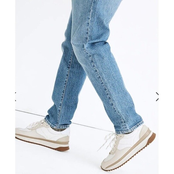 Madewell Kickoff Trainer Sneakers‎ Size 8.5 in Neutral Colorblock Leather Cream - Picture 13 of 13